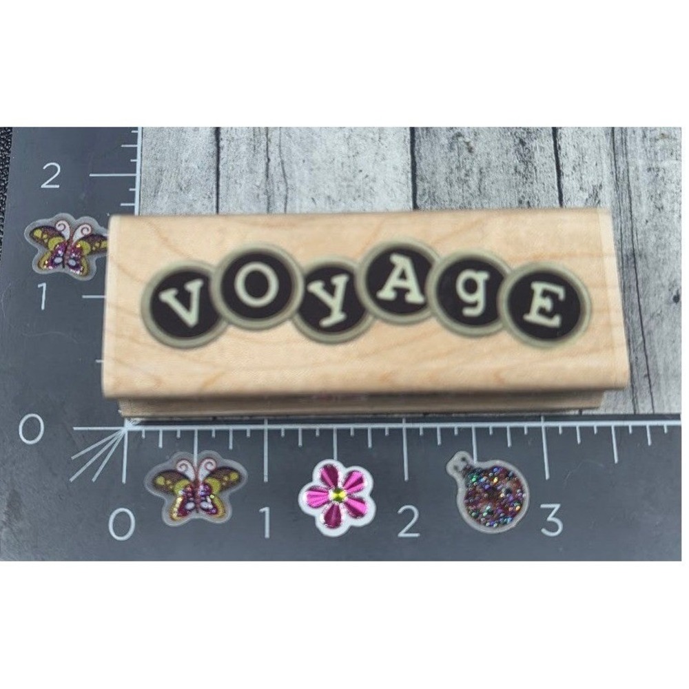 Inkadinkado Voyage 94407 Life Joy Rubber Stamp Wood #J35